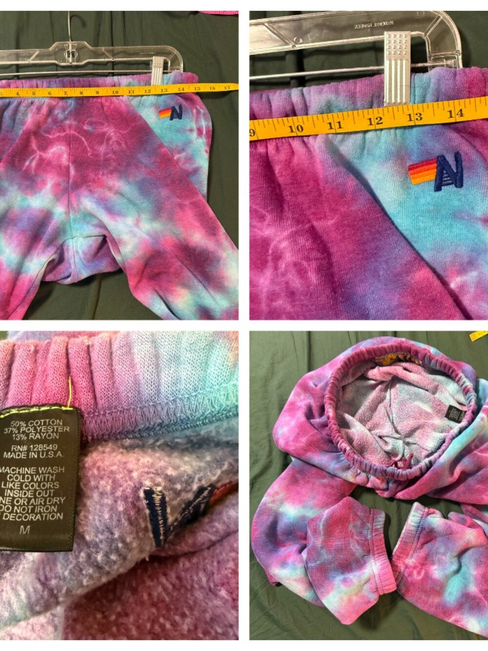 Aviator Nation Tie Dye 3-Pc Bundle Set S M L + NYC Brooklyn Tote & 2 Koozies - Picture 11 of 13